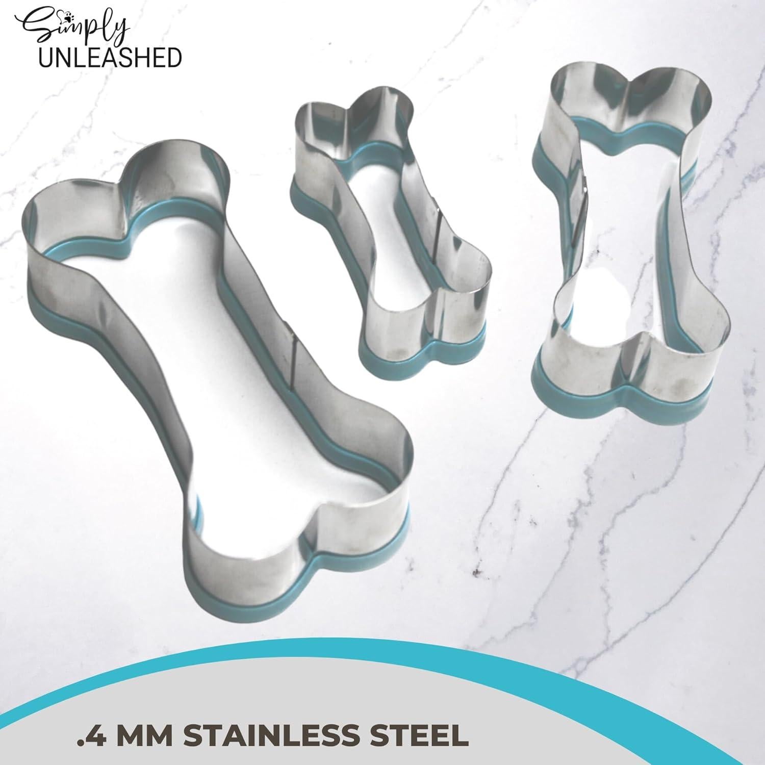 Juego de 3 Cortadores de Galletas Hueso para Perros Simply Unleashed