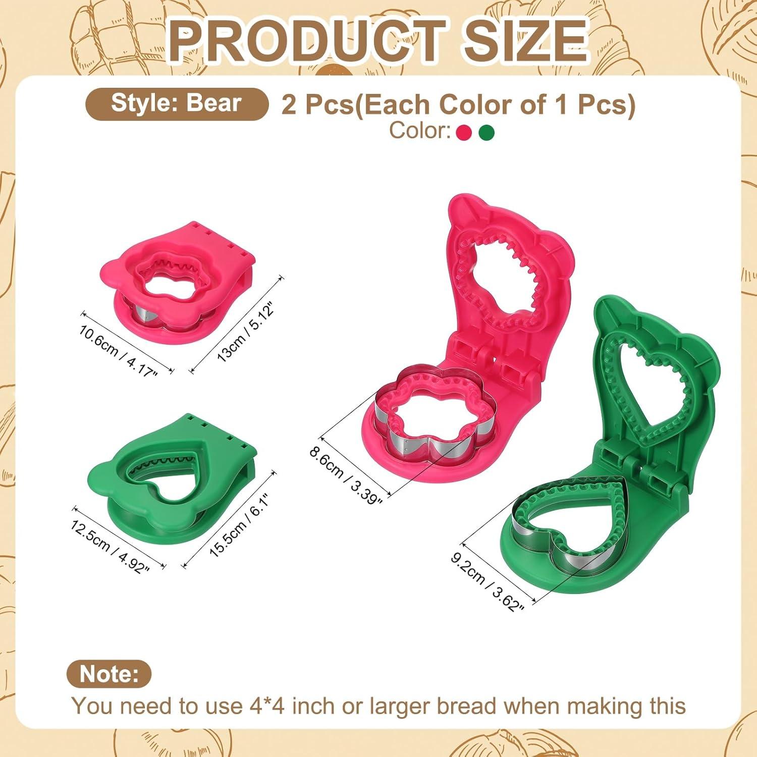 Cortadores de Sándwiches Sin Corteza uxcell - 2 Piezas Flor/Corazón