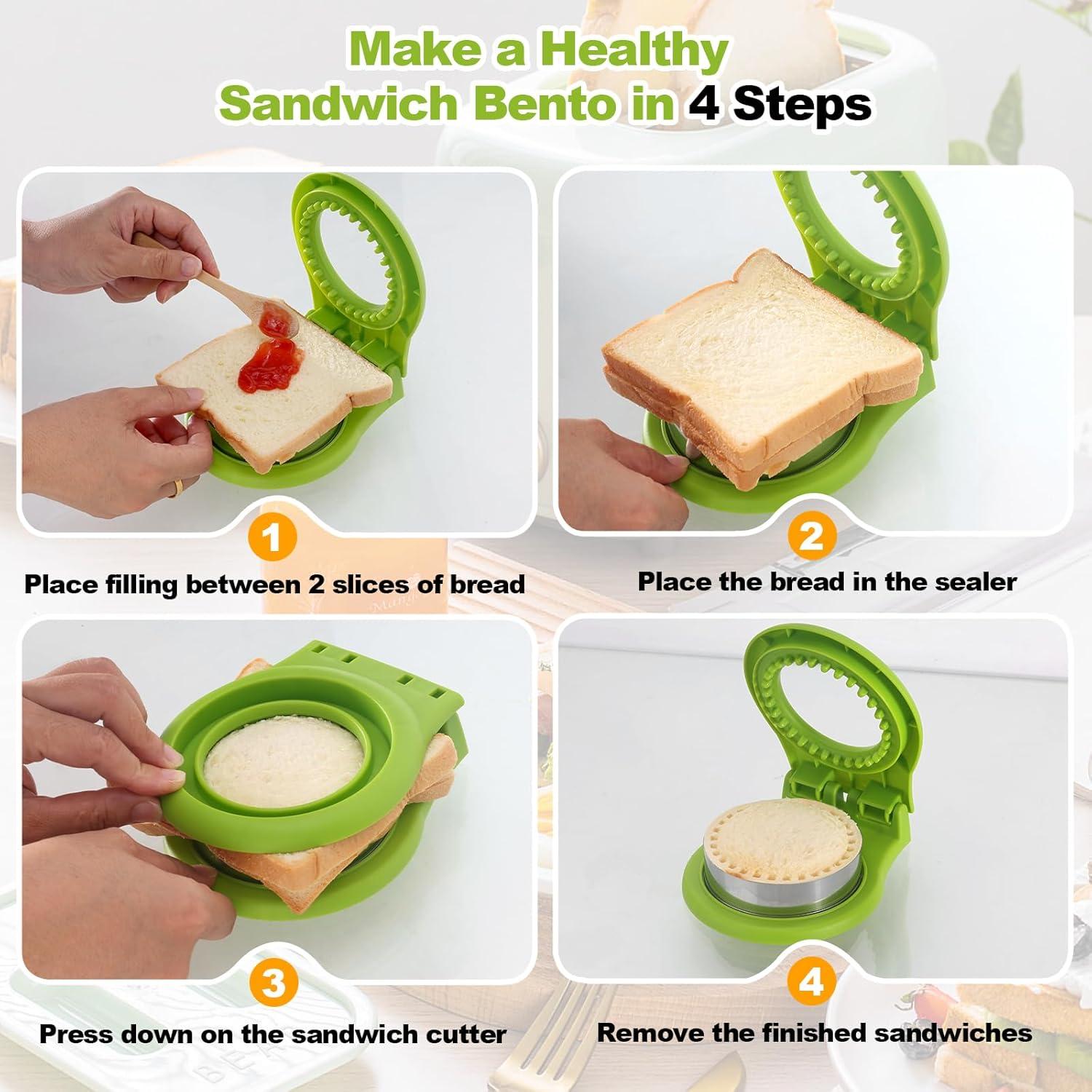 Cortador y Sellador de Sándwich MULIRE - Paquete de 2, Acero Inoxidable