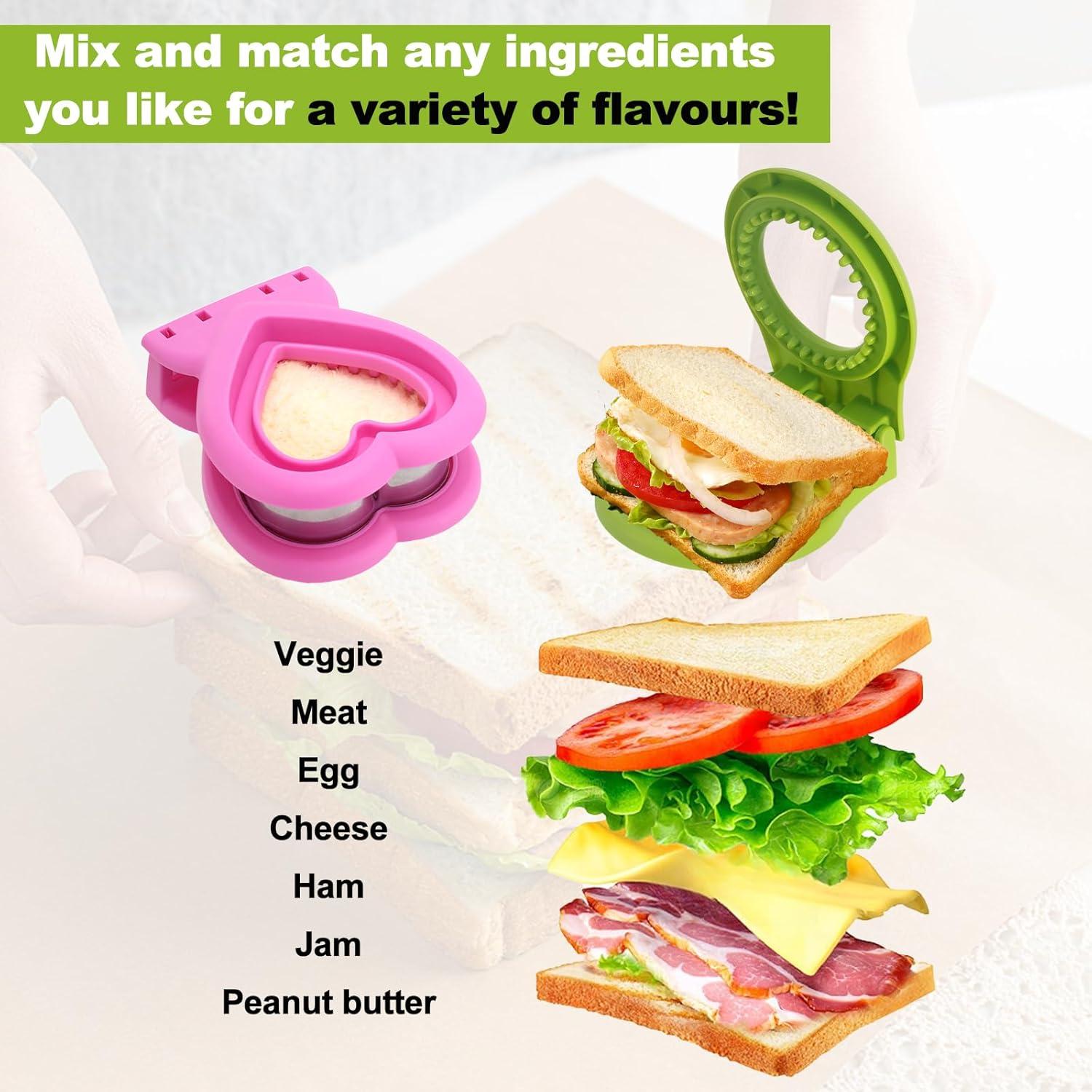 Cortador y Sellador de Sándwich MULIRE - Paquete de 2, Acero Inoxidable