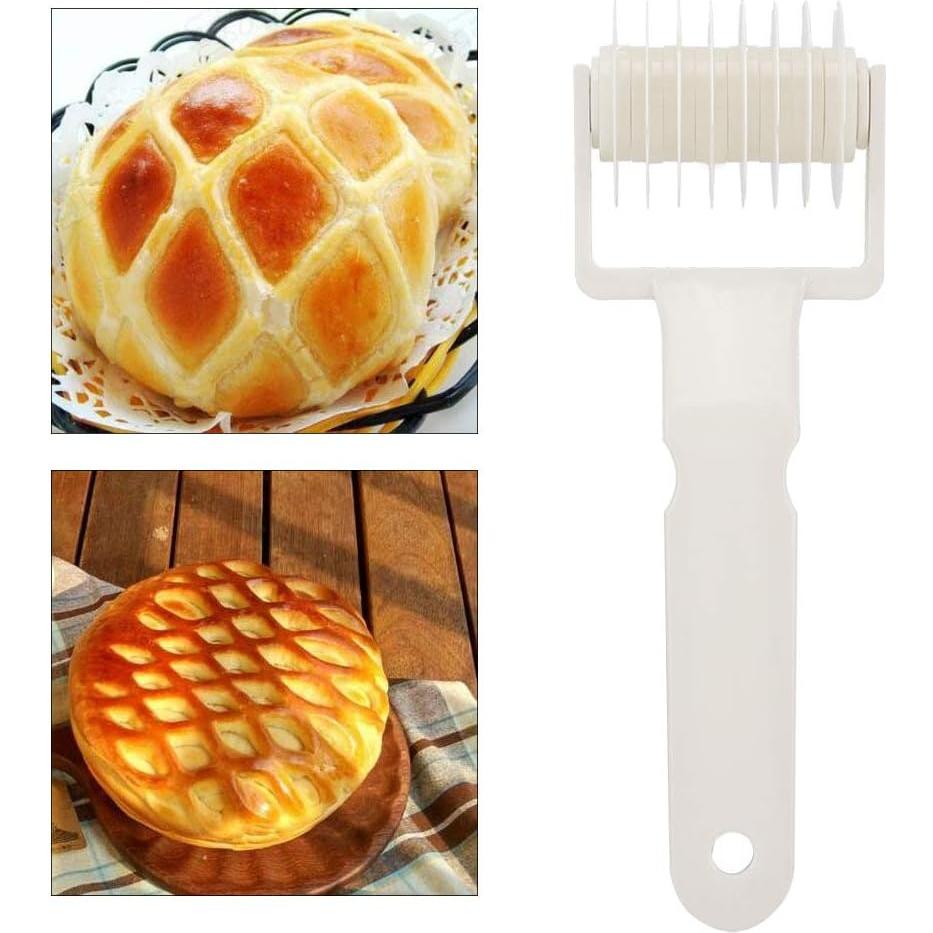 Rodillo de Horno Lattice de ABS Blanco 19cm para Galletas