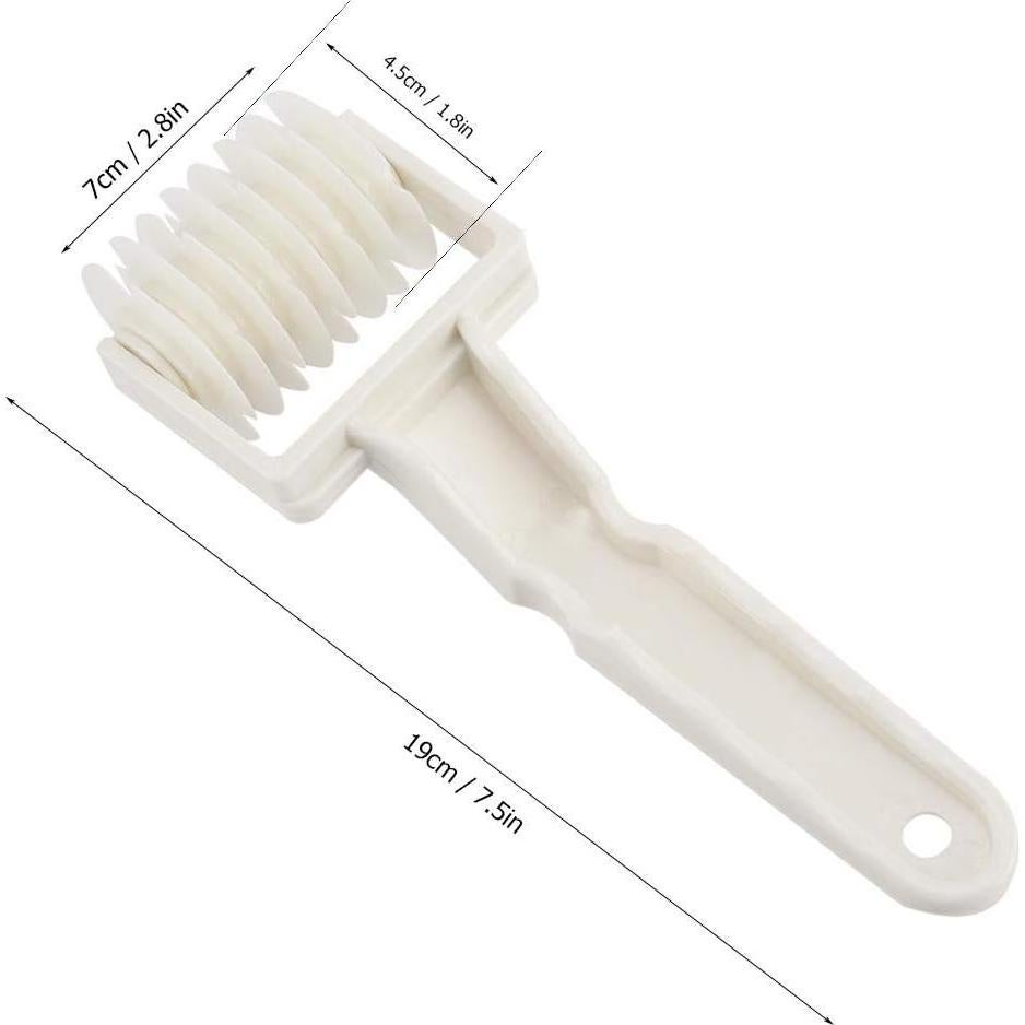 Rodillo de Horno Lattice de ABS Blanco 19cm para Galletas