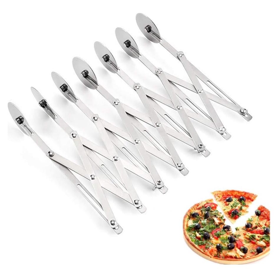 Cortador de Pasteles Expandible XIZHI de Acero Inoxidable 7 Ruedas