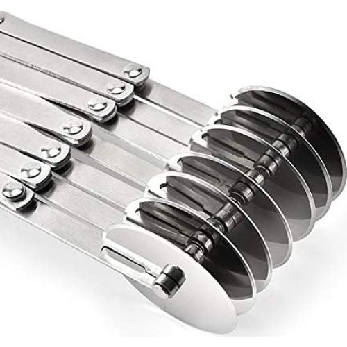 Cortador de Pasteles Expandible XIZHI de Acero Inoxidable 7 Ruedas