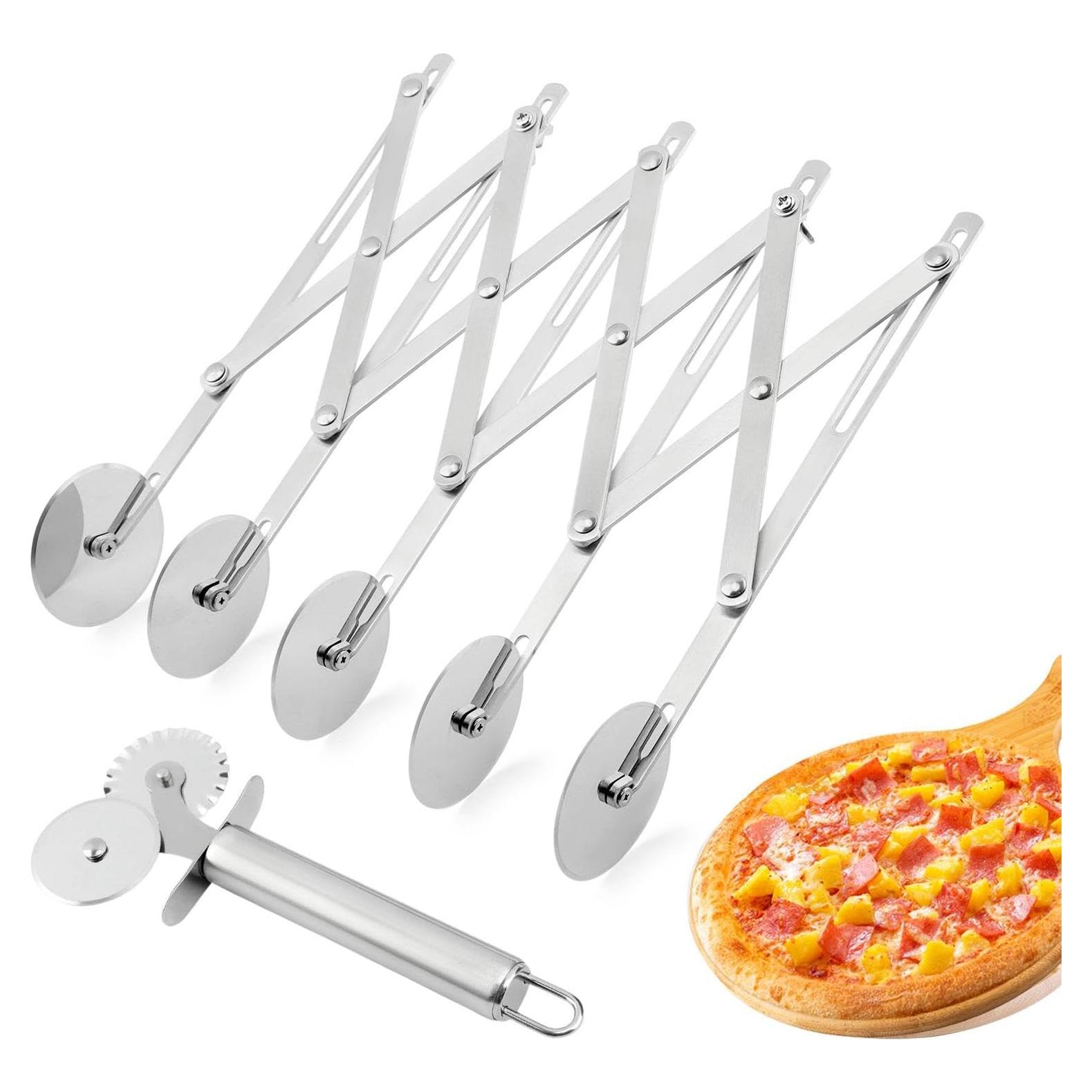 Cortador de Masa de 5 Ruedas y Doble Rueda NINEFOX Acero Inoxidable