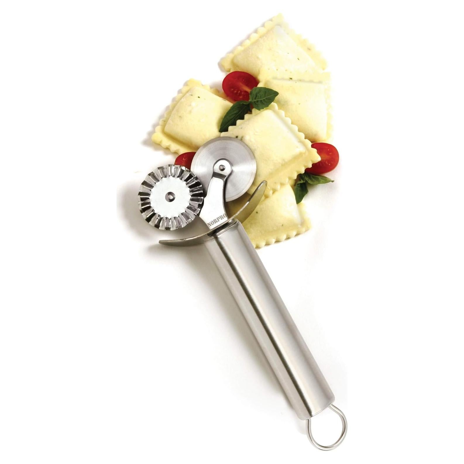 Rueda de Ravioli Acero Inoxidable Norpro 18cm Doble Cabeza