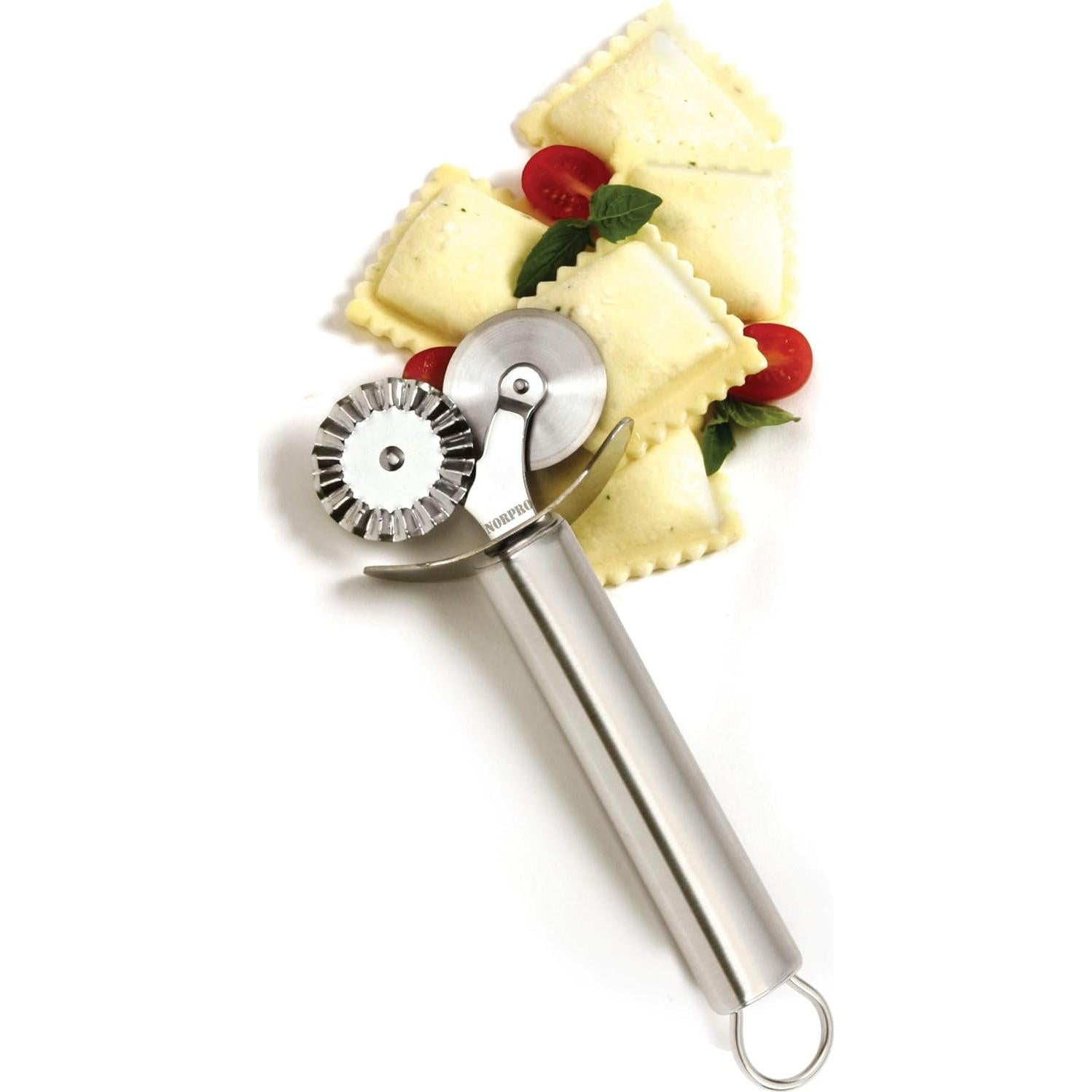 Rueda de Ravioli Acero Inoxidable Norpro 18cm Doble Cabeza