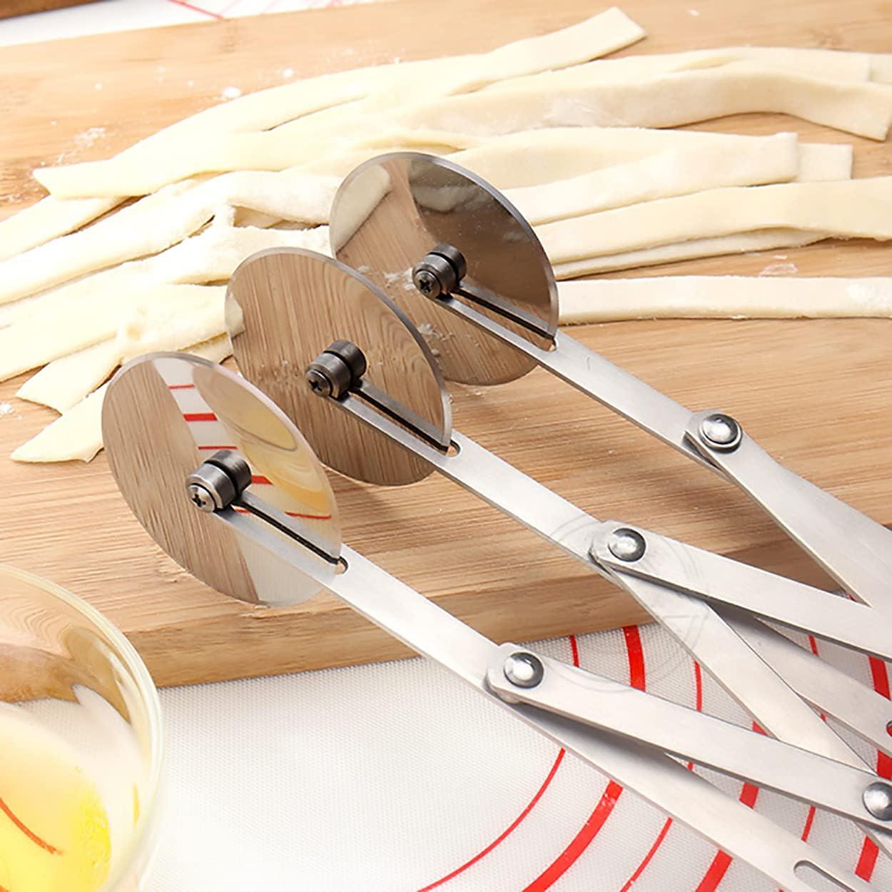 Cortador de Masa de 3 Ruedas Dadamong - Acero Inoxidable 25.9 cm