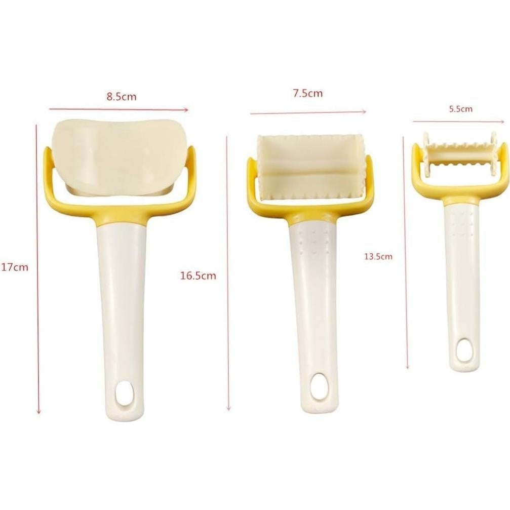 Set de 3 Cortadores de Galletas SUNKOOL de Plástico Alimenticio