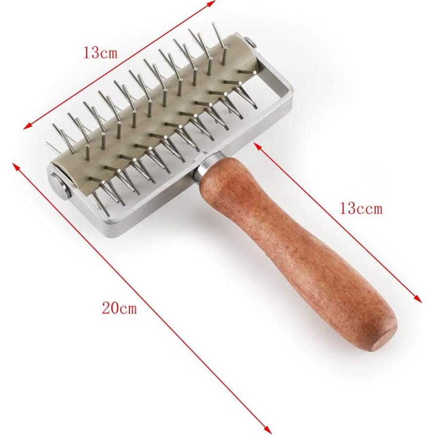 Rodillo para Masa de Pizza AMPSEVEN con Púas de Acero Inoxidable