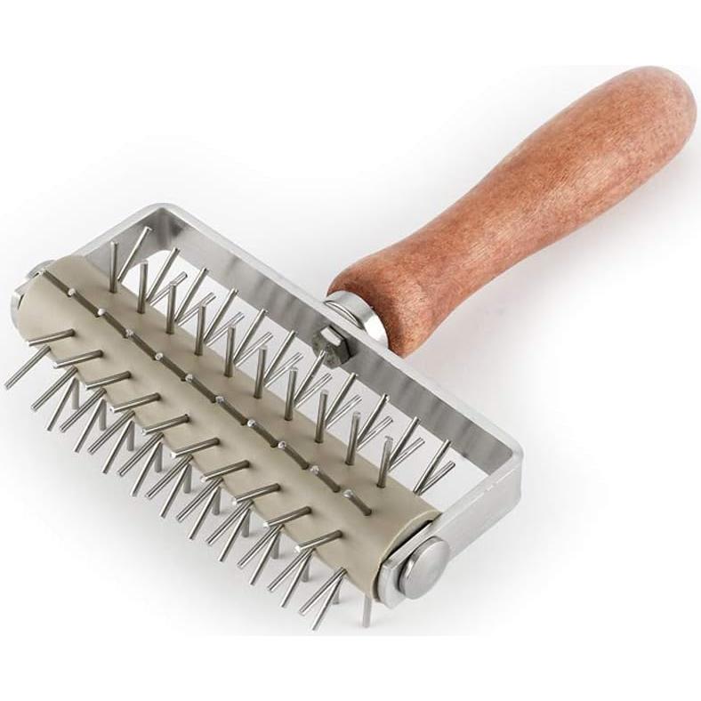 Rodillo para Masa de Pizza AMPSEVEN con Púas de Acero Inoxidable