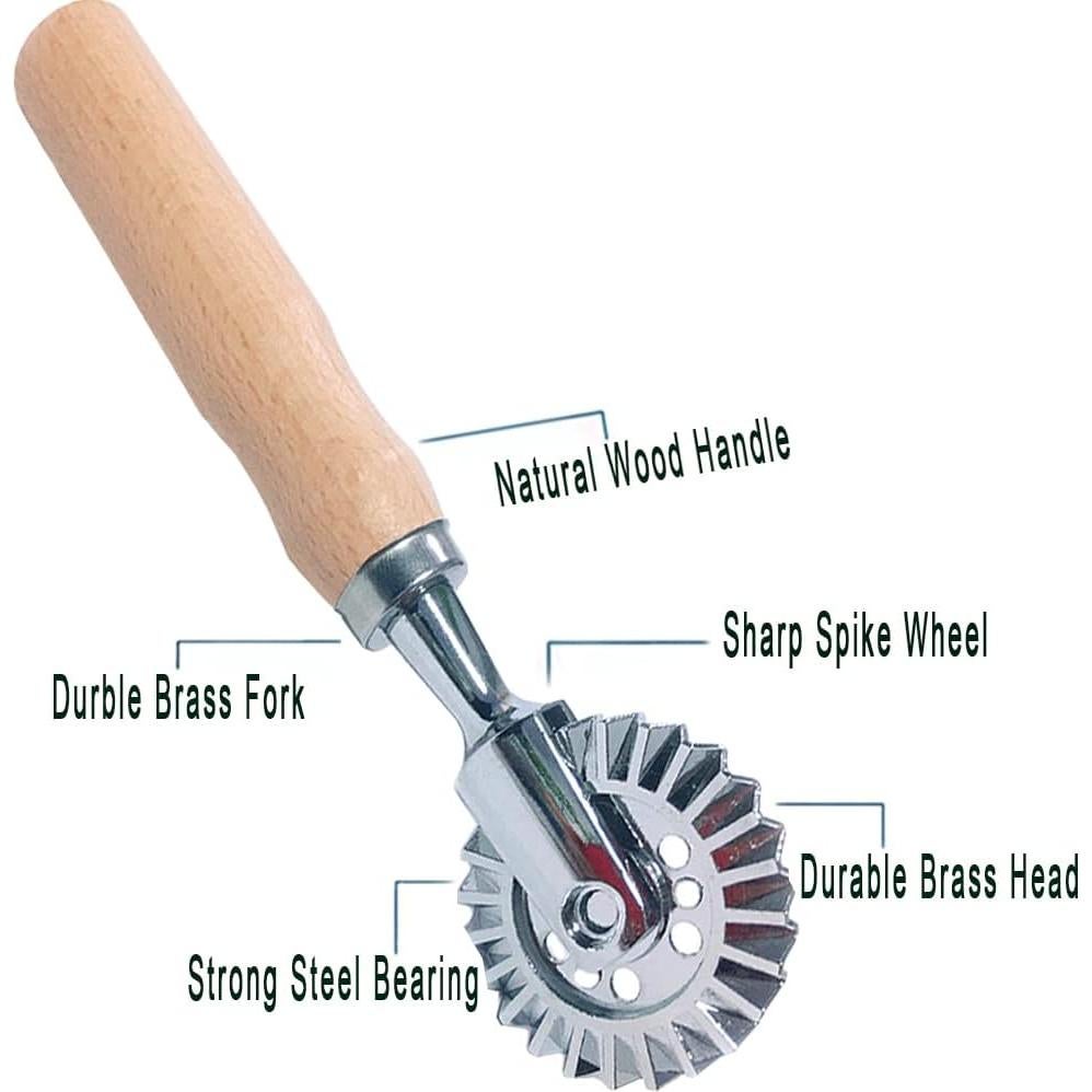 Cortador de Rueda para Pastelería MTOMDY 17 cm Mango de Madera