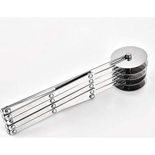 Cortador de Masa Ajustable XIZHI de Acero Inoxidable 5 Ruedas 24.45 cm