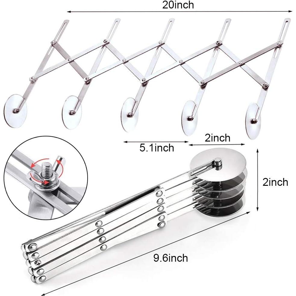 Cortador de Pasteles y Pizza Odowalker Acero Inoxidable 2 Piezas