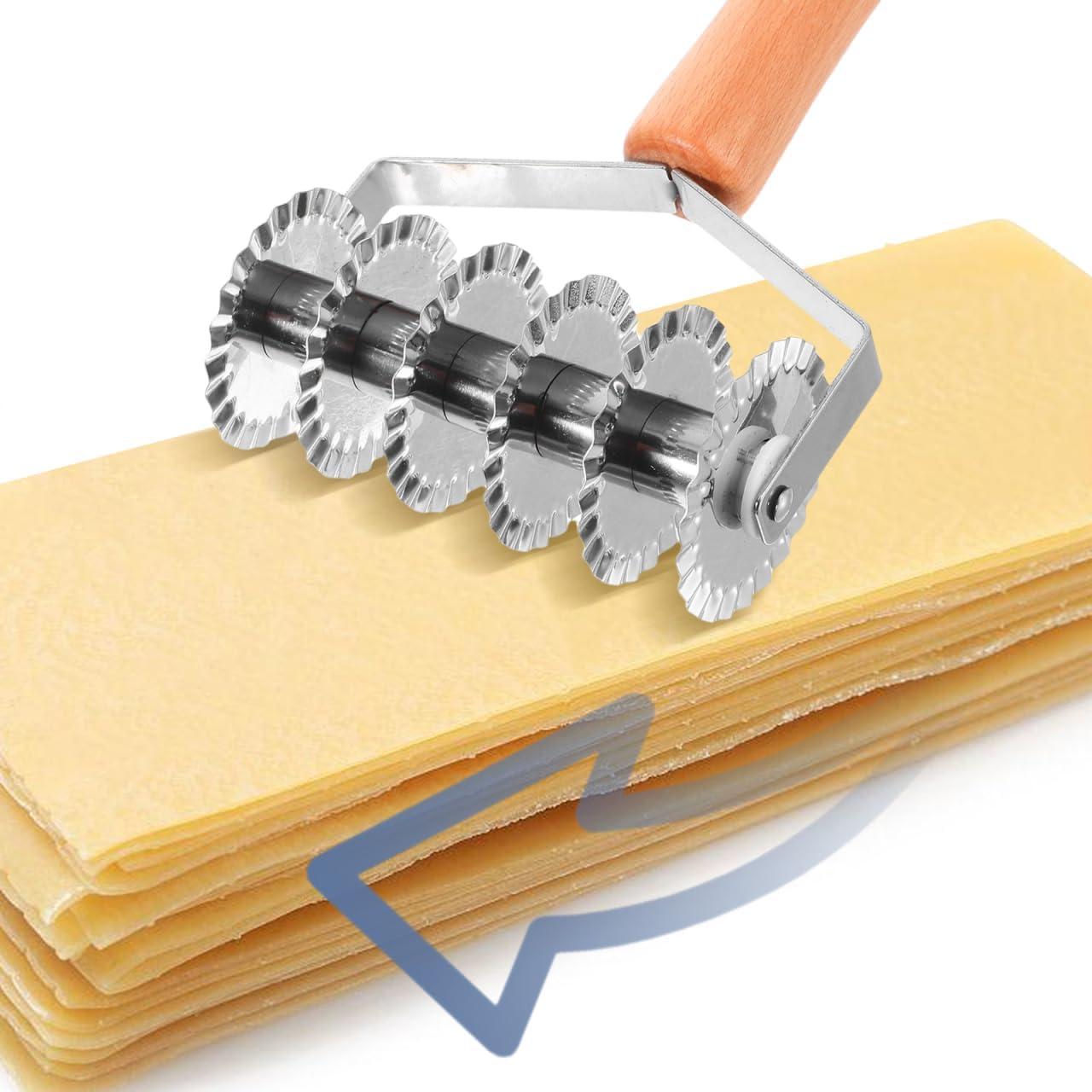 Rodillo de Rejilla PRETYZOOM 20.5 cm Acero Inoxidable Madera