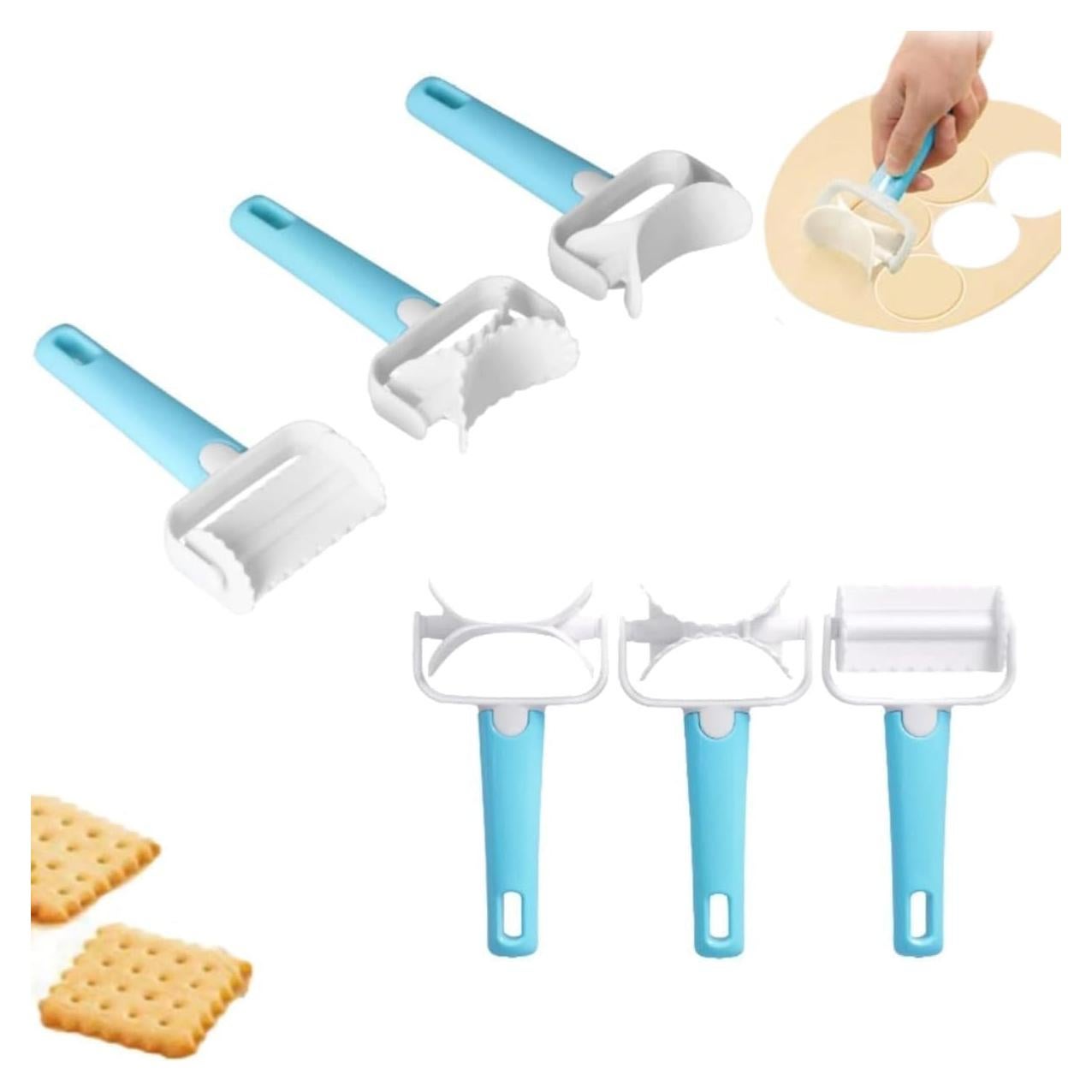 Cortador de Galletas Rodante Cyrank 6PCS Plástico Duradero