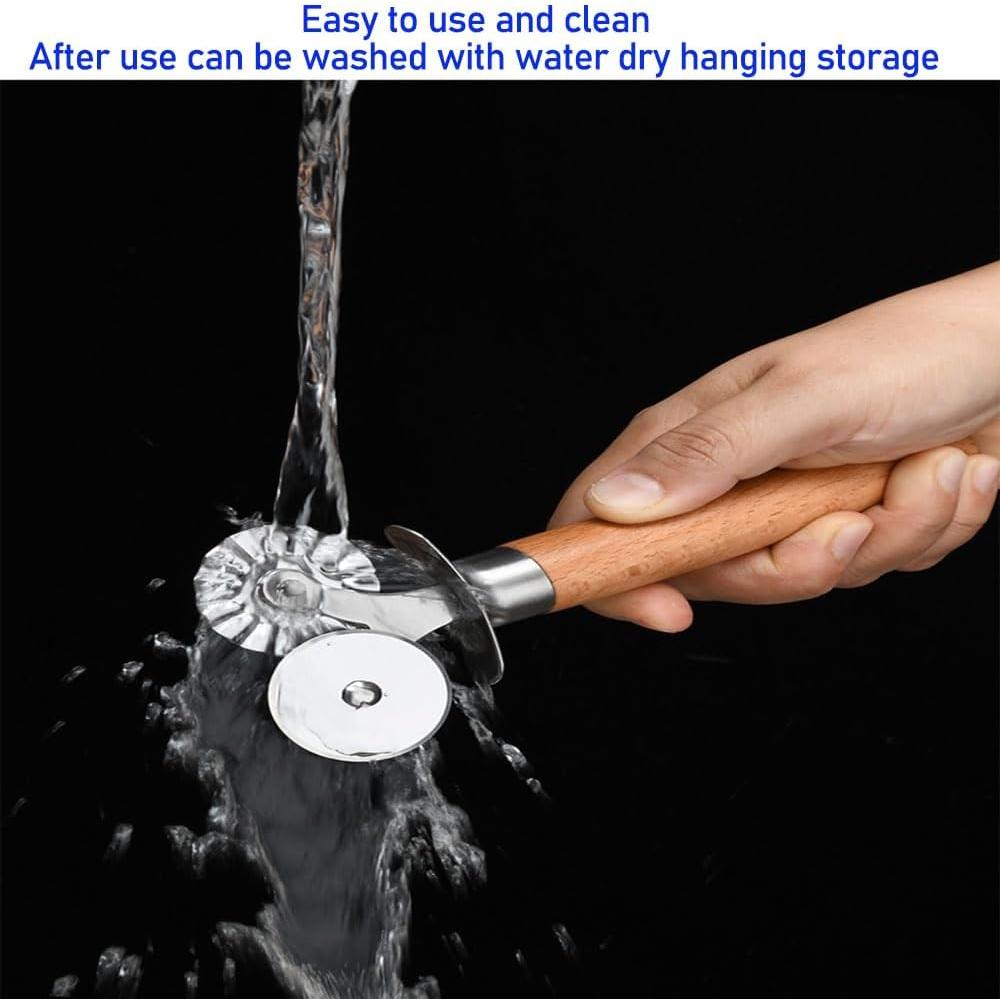 Cortador de Masa de Acero Inoxidable MTOMDY con Mango de Madera