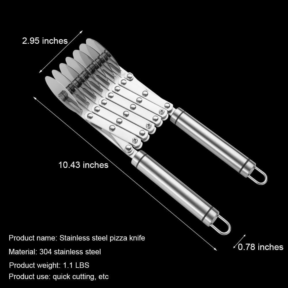 Cortador de Masa de 7 Ruedas MTOMDY Acero Inoxidable 33.8 cm