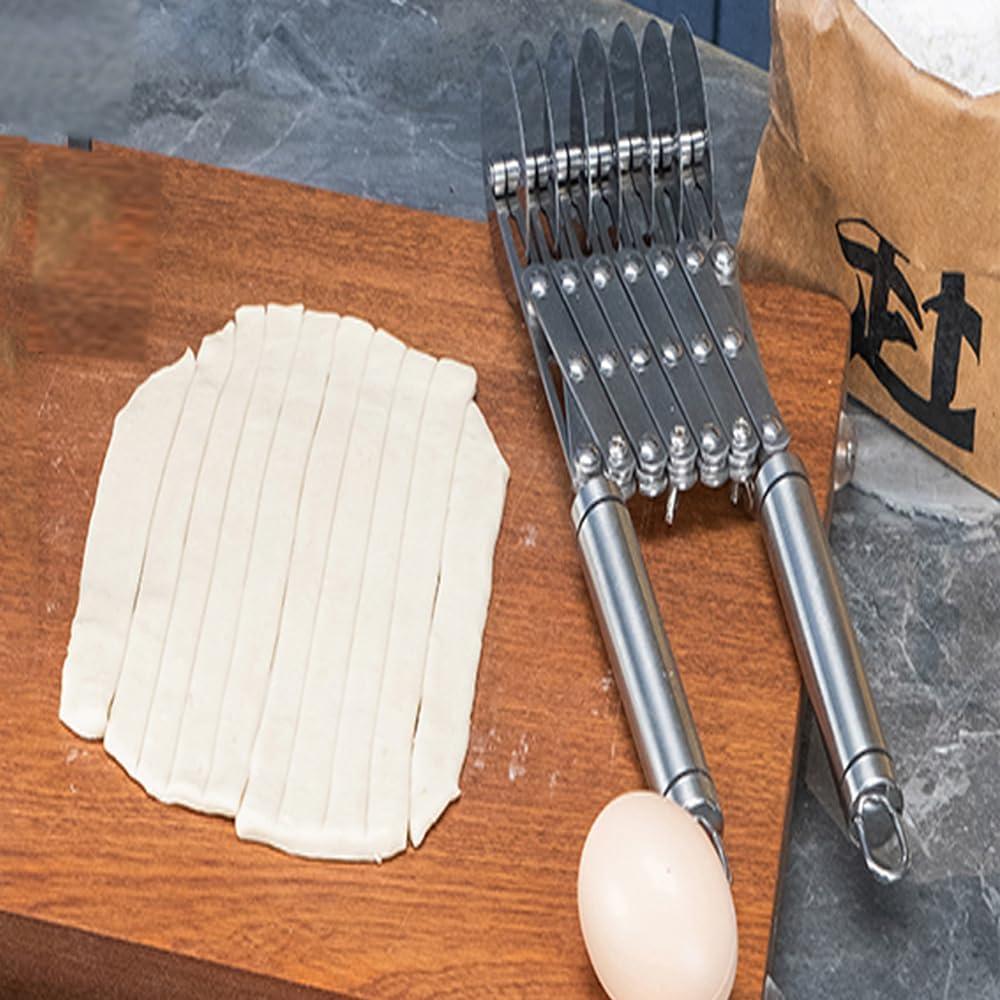 Cortador de Masa de 7 Ruedas MTOMDY Acero Inoxidable 33.8 cm