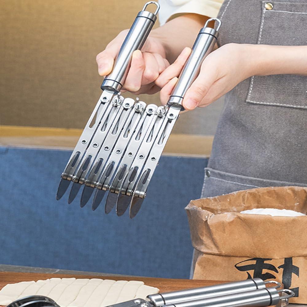 Cortador de Masa de 7 Ruedas MTOMDY Acero Inoxidable 33.8 cm