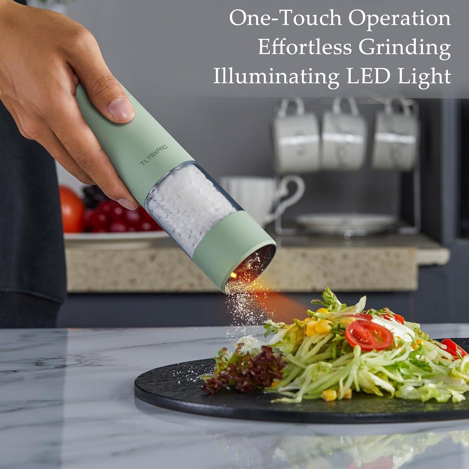 Molino Eléctrico de Sal y Pimienta TLYSXPRO Recargable USB