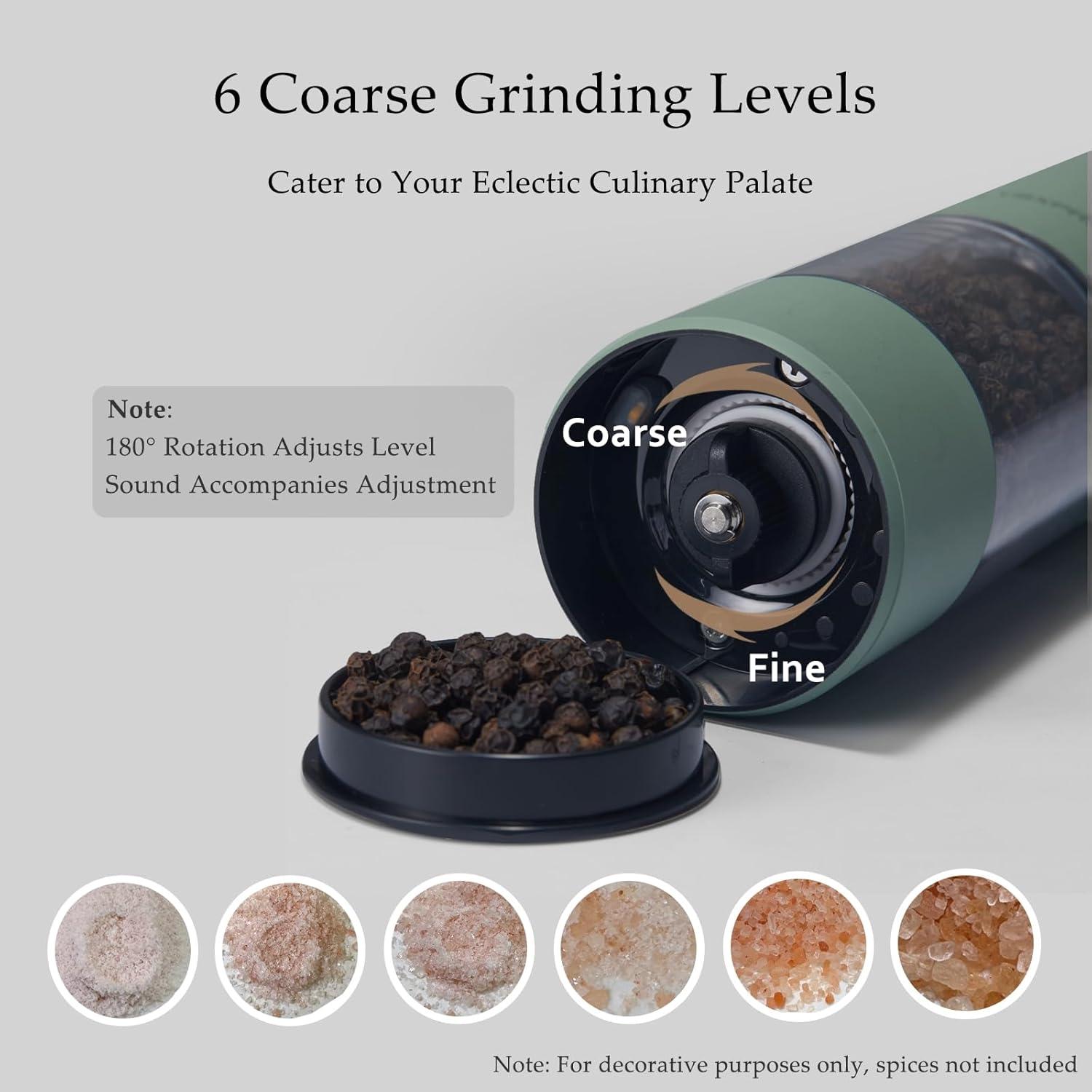 Molino Eléctrico de Sal y Pimienta TLYSXPRO Recargable USB