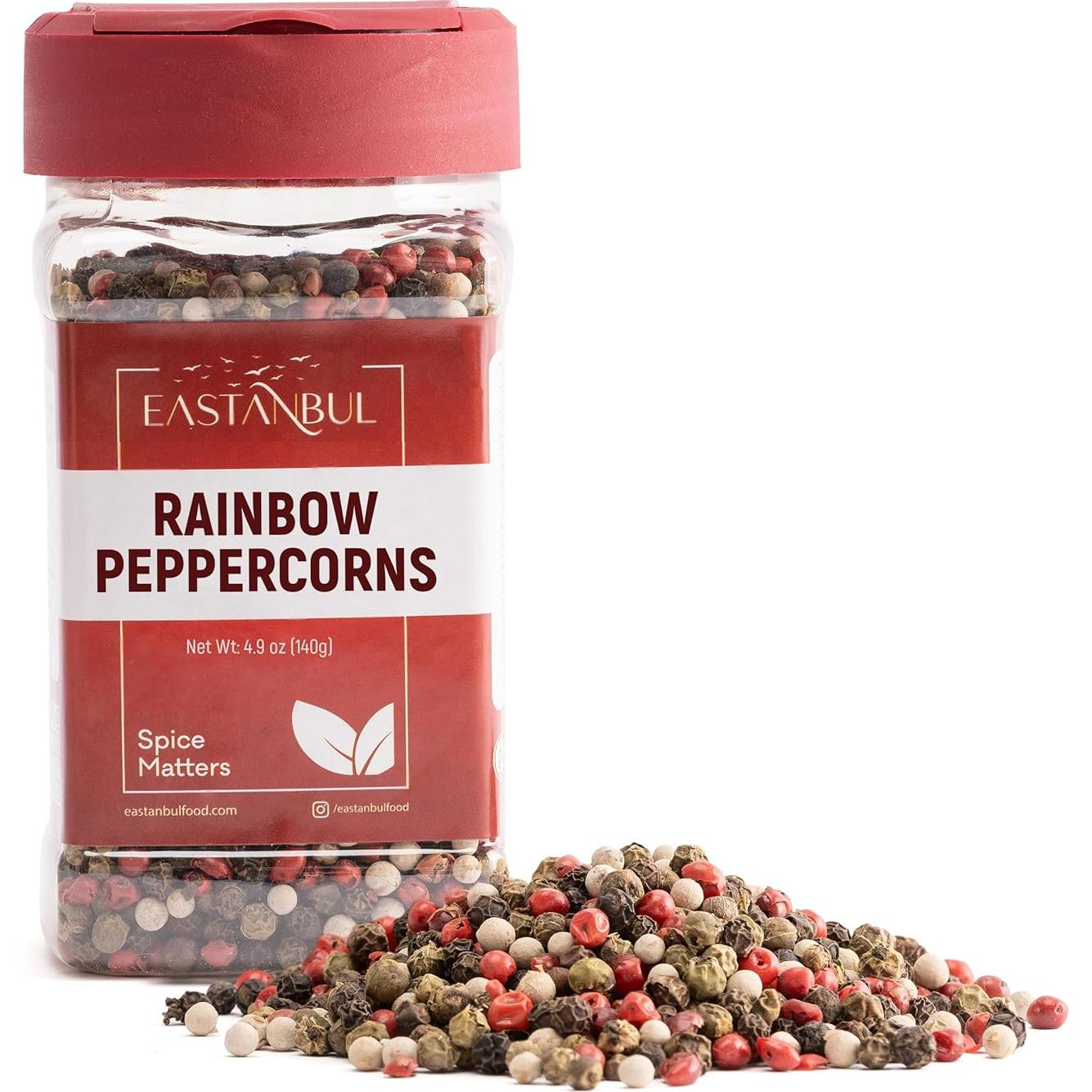 Sal del Himalaya Rosa 348.7g + Pimienta Arcoíris 138.9g Eastanbul