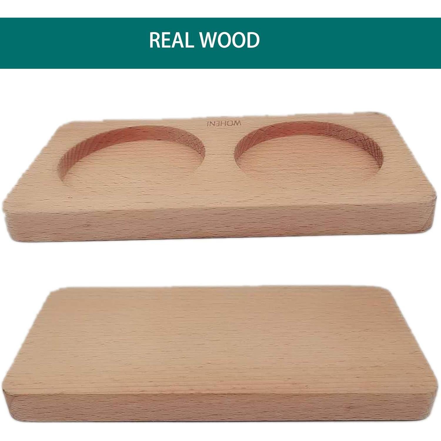 Bandeja de Madera para Molinillos de Sal y Pimienta WOHENI