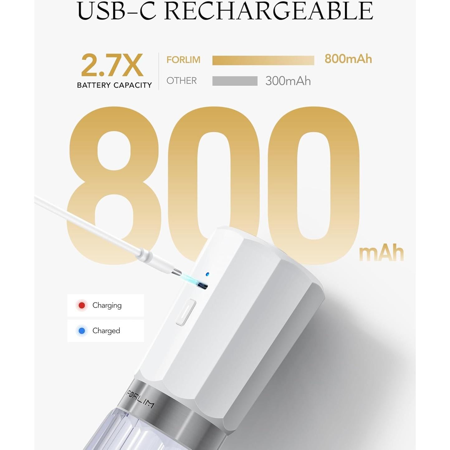 Juego de Molinillos Eléctricos de Sal y Pimienta FORLIM 800mAh
