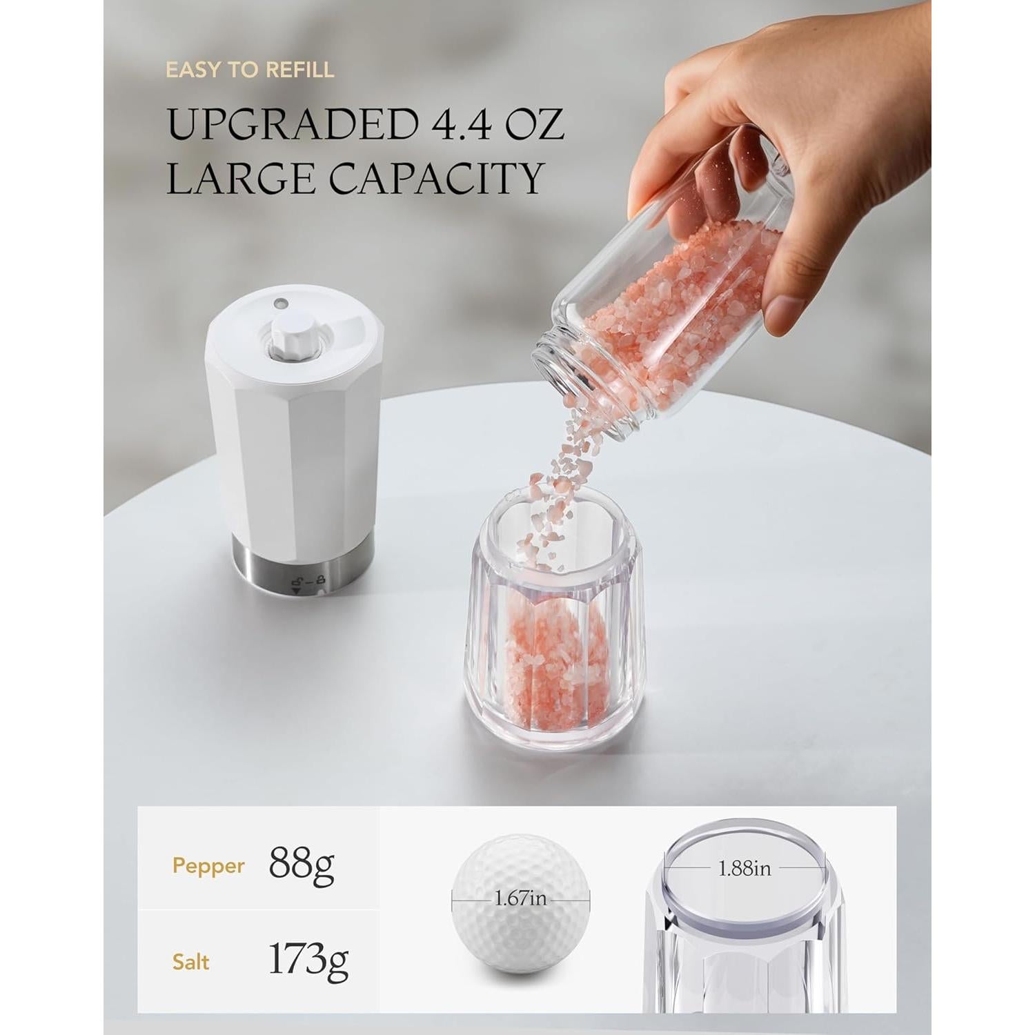 Juego de Molinillos Eléctricos de Sal y Pimienta FORLIM 800mAh