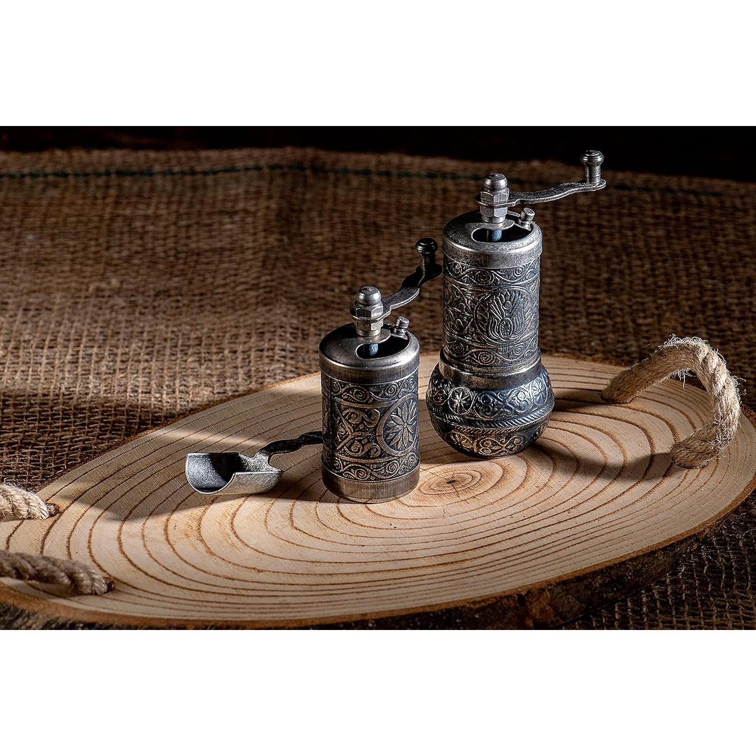 Molinillo de Especias Manual MOOGCO - Hierro Fundido Plata Oscura