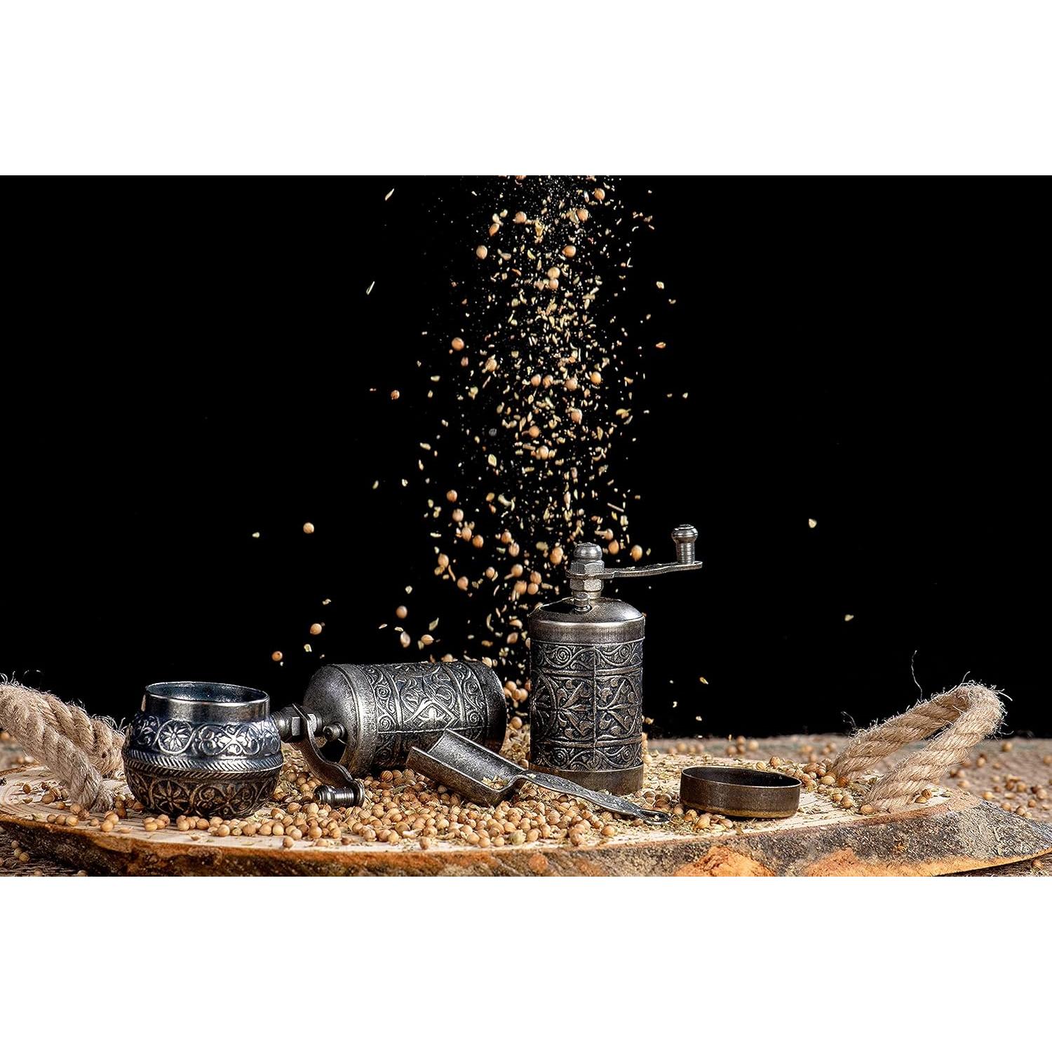 Molinillo de Especias Manual MOOGCO - Hierro Fundido Plata Oscura