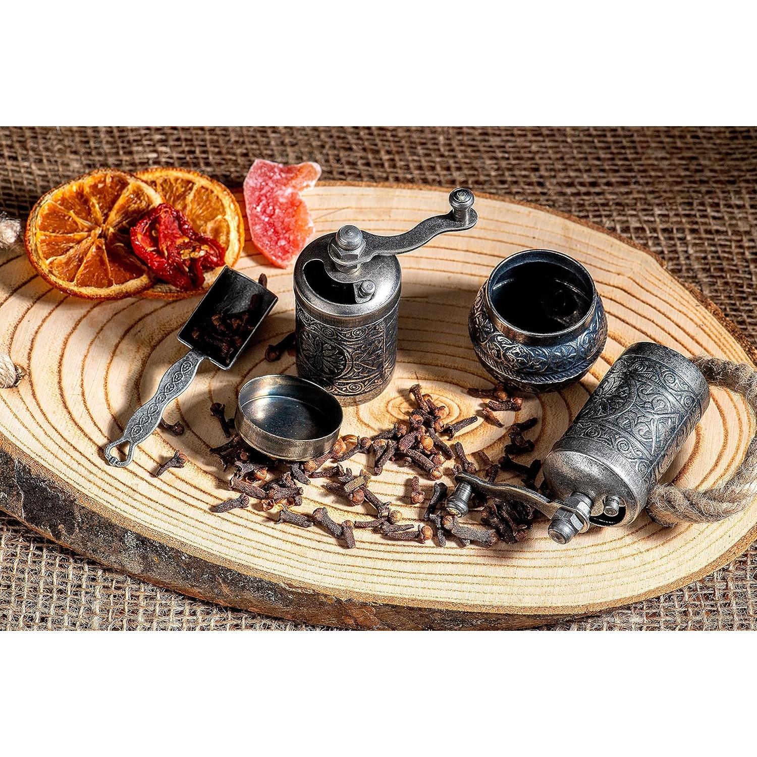 Molinillo de Especias Manual MOOGCO - Hierro Fundido Plata Oscura