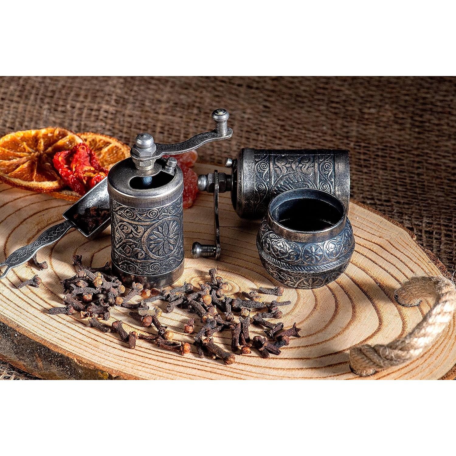 Molinillo de Especias Manual MOOGCO - Hierro Fundido Plata Oscura