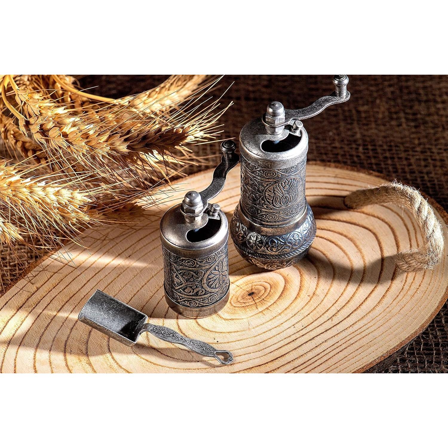 Molinillo de Especias Manual MOOGCO - Hierro Fundido Plata Oscura