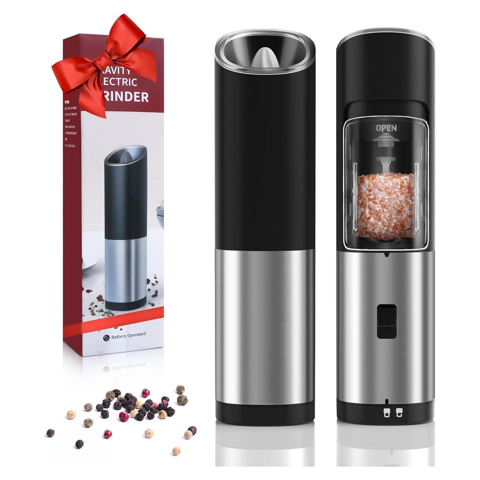 Molino Eléctrico de Sal y Pimienta Vinstein, Acero Inoxidable, Grano Ajustable