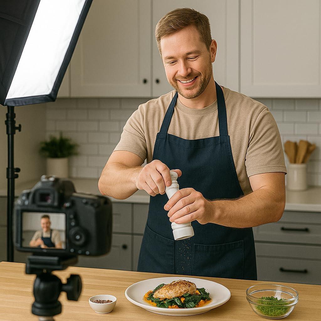 Molino de Sal y Pimienta Creative Home de Mármol Natural 15.24 cm