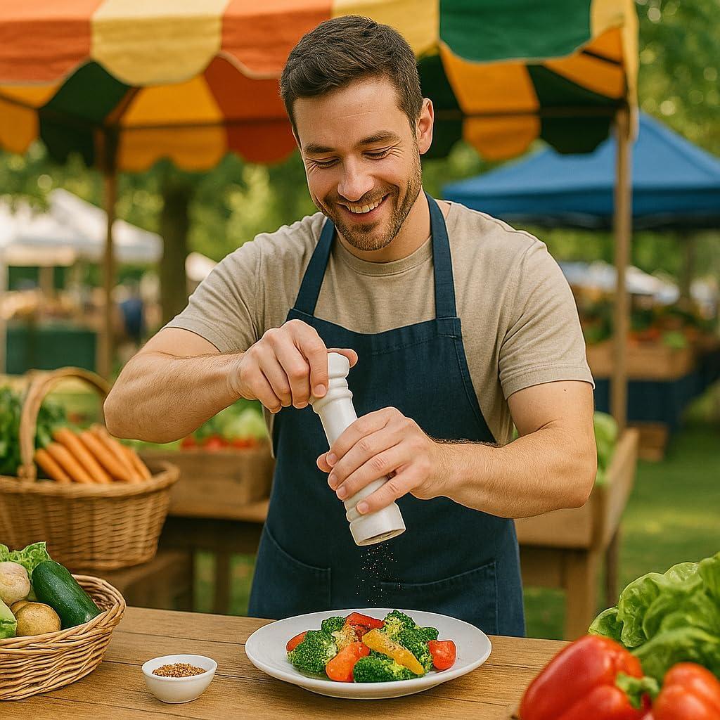 Molino de Sal y Pimienta Creative Home de Mármol Natural 15.24 cm