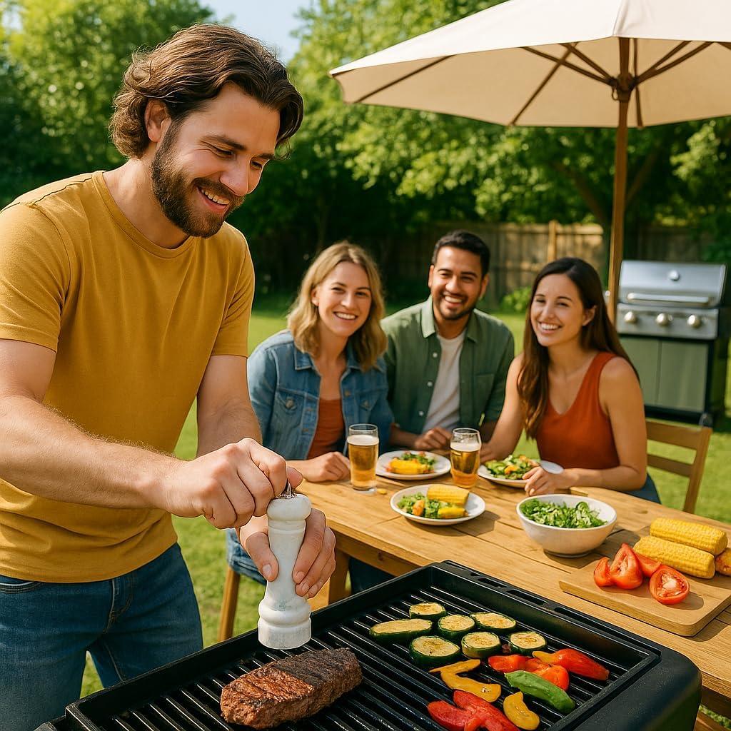 Molino de Sal y Pimienta Creative Home de Mármol Natural 15.24 cm