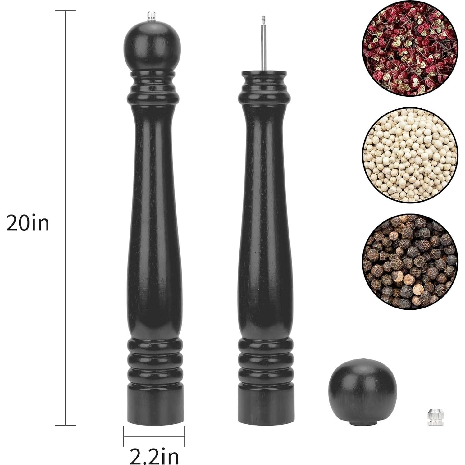 Molino de Pimienta Grande FYDRCC de Madera de Roble 50cm