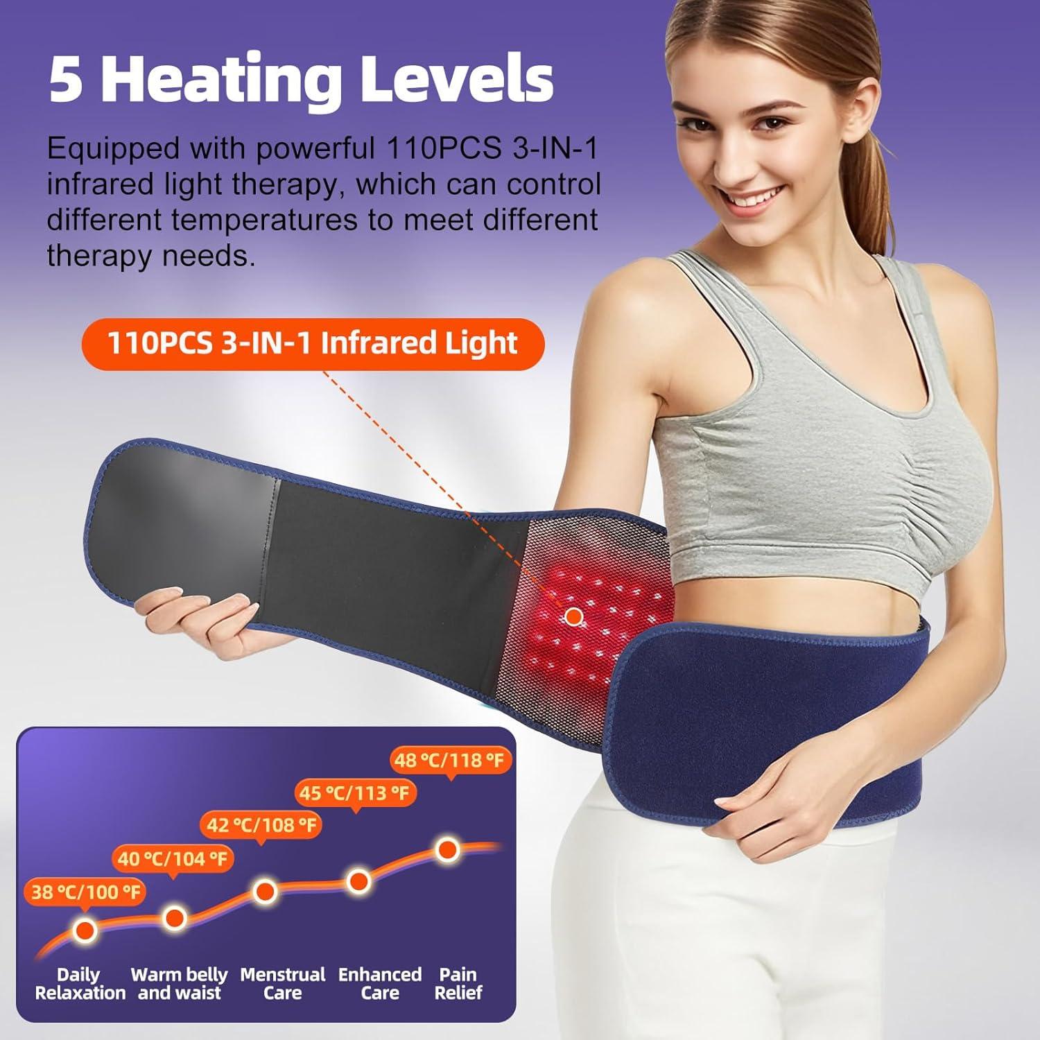 Cinturón Masajeador Eléctrico YIYIOOTH con Calor y Vibración