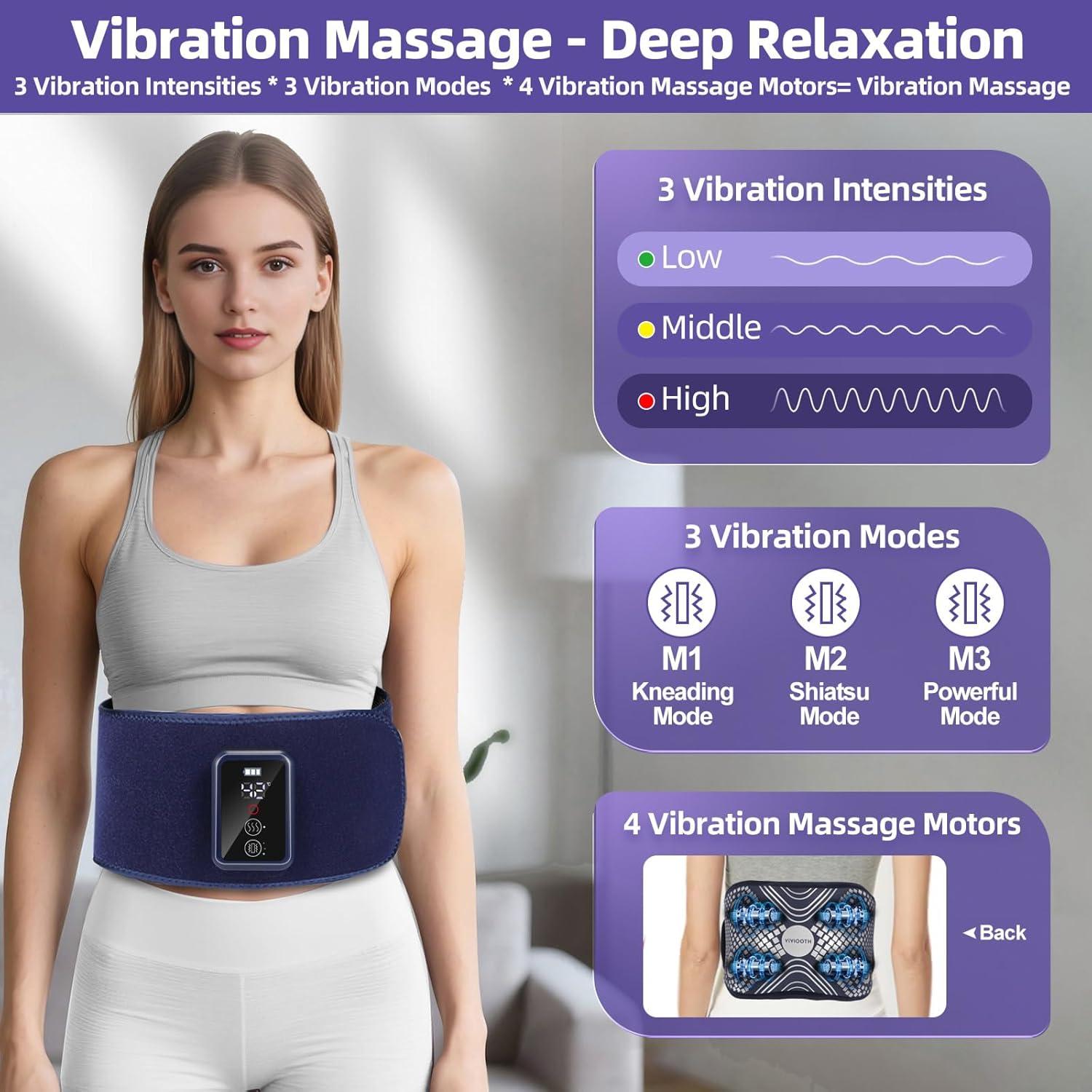 Cinturón Masajeador Eléctrico YIYIOOTH con Calor y Vibración