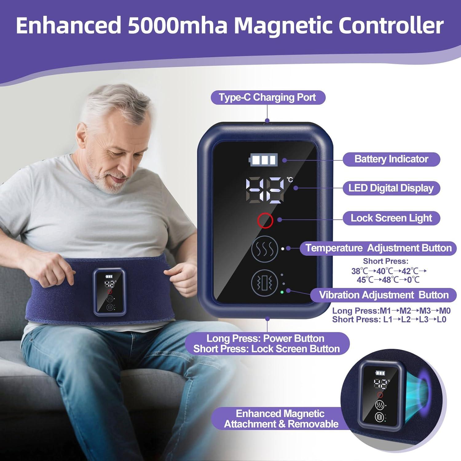 Cinturón Masajeador Eléctrico YIYIOOTH con Calor y Vibración