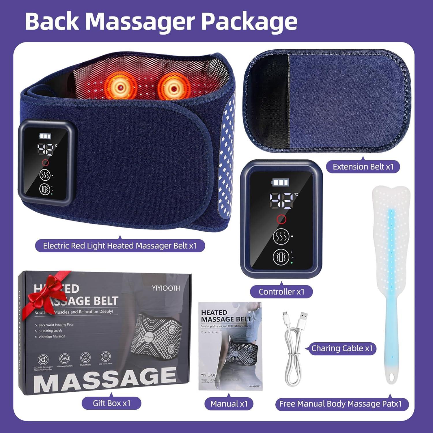 Cinturón Masajeador Eléctrico YIYIOOTH con Calor y Vibración