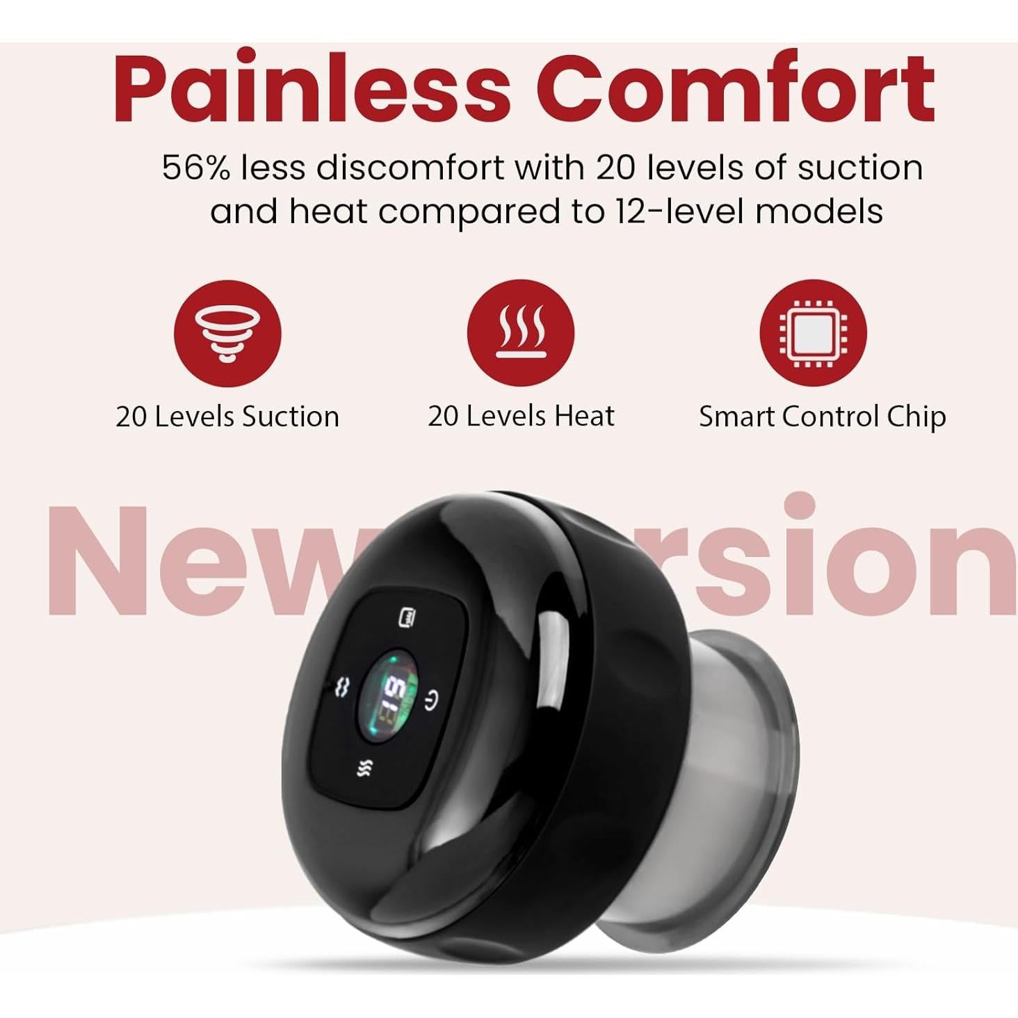 Kit de Ventosas UOTT 5-en-1 con Luz Roja y Calor - Alivio Dolor