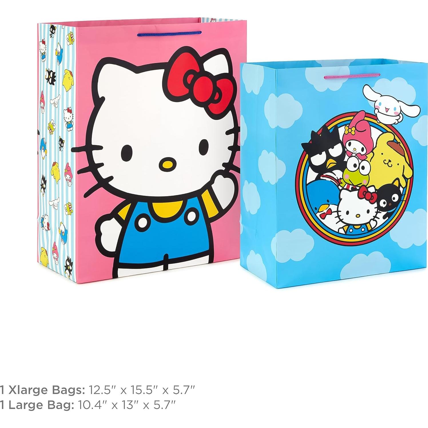 Paquete de Bolsas de Regalo Hello Kitty Hallmark - 2 Tamaños