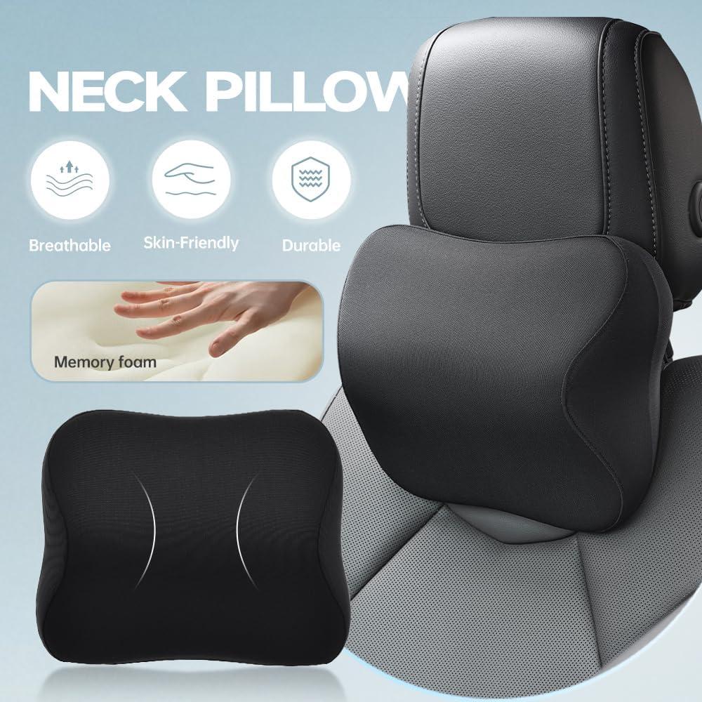 Almohada de Cuello Letumalos Espuma Viscoelástica Negra 0.5kg