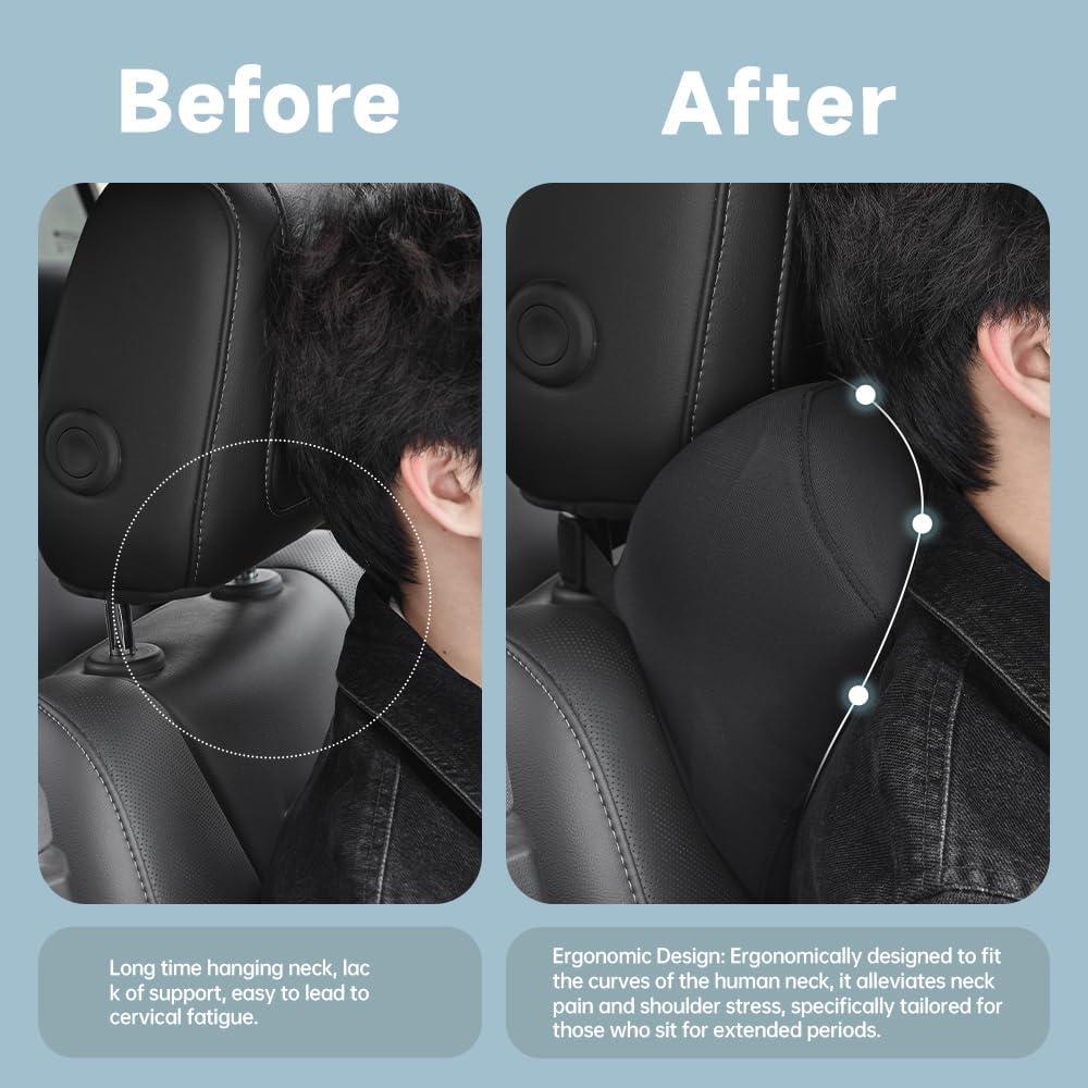 Almohada de Cuello Letumalos Espuma Viscoelástica Negra 0.5kg