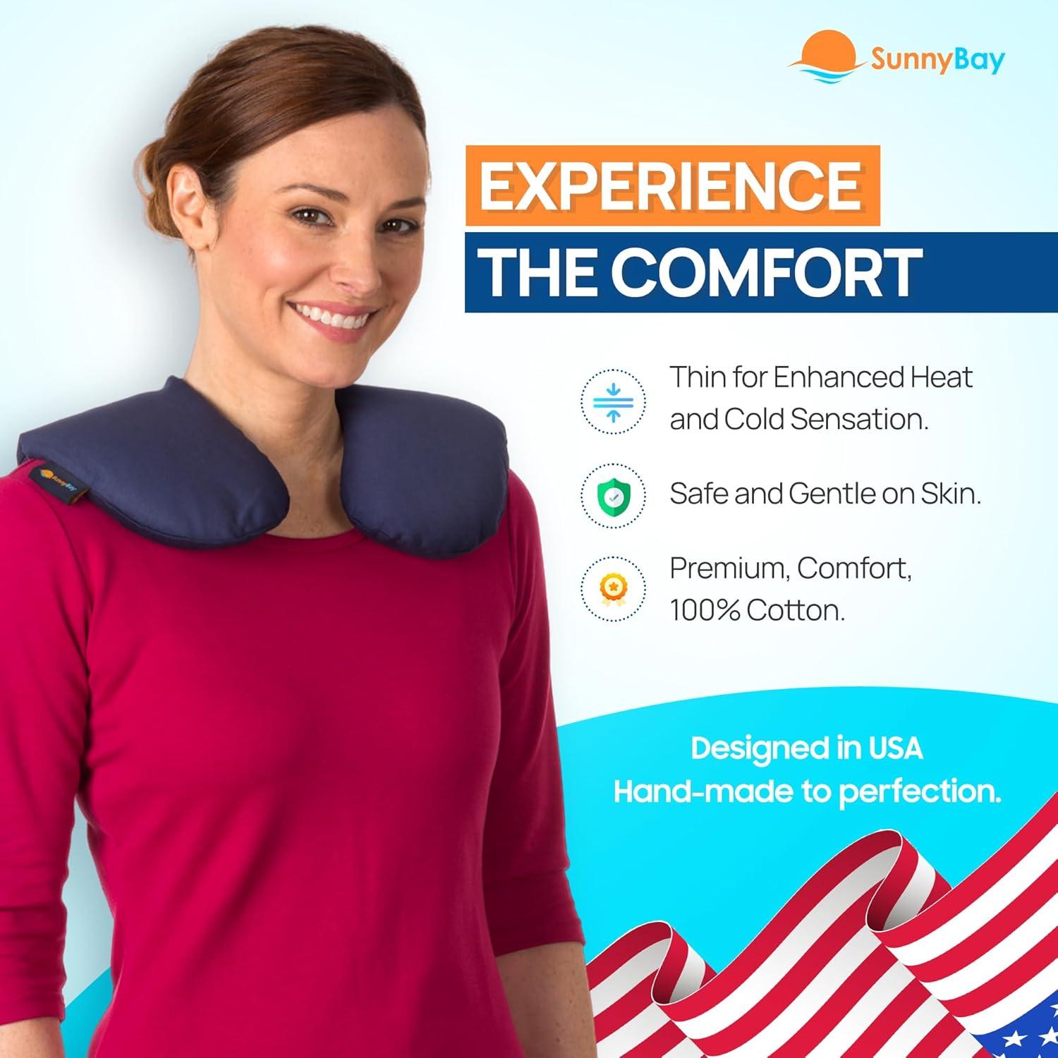 Almohadilla Térmica para Cuello SunnyBay 38x38 cm Algodón Azul