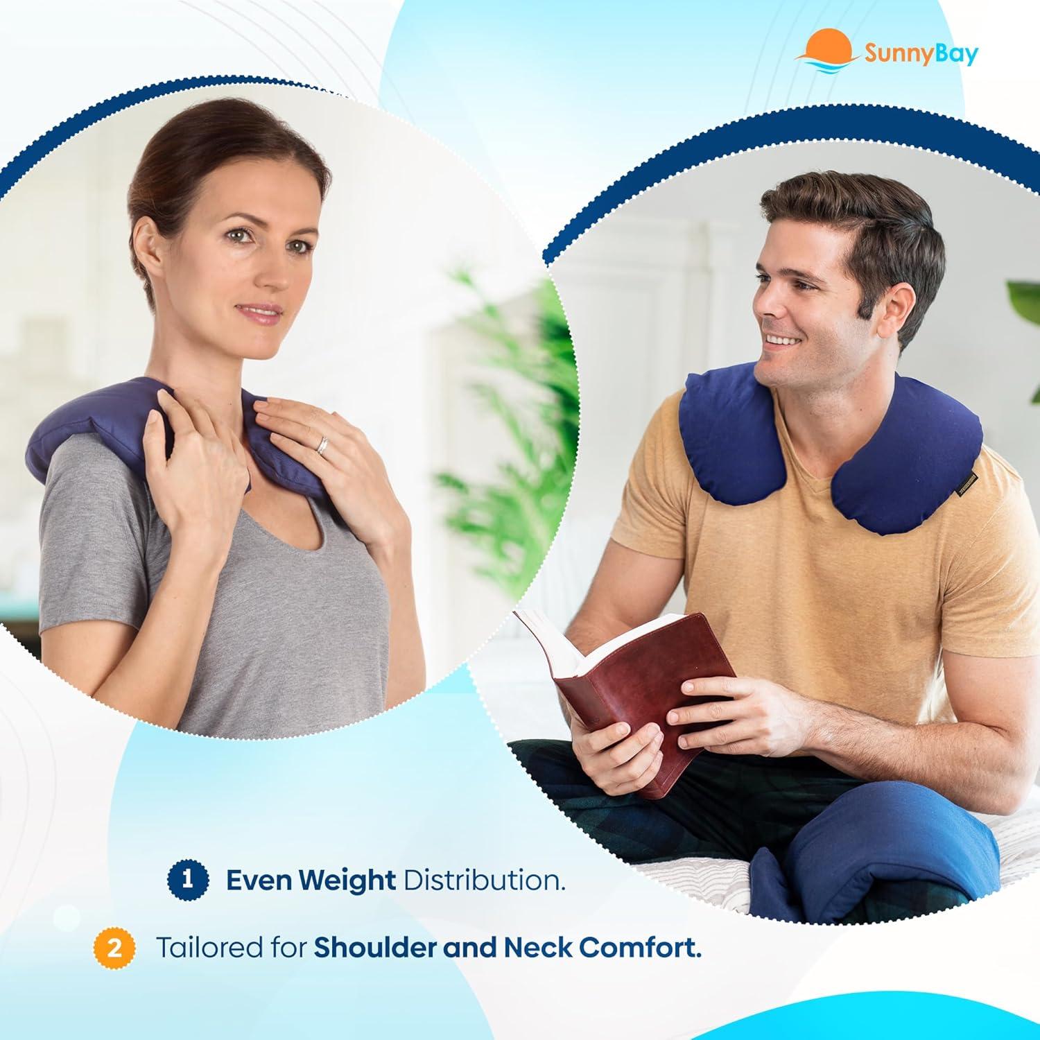 Almohadilla Térmica para Cuello SunnyBay 38x38 cm Algodón Azul